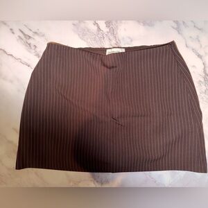 NWT Abercrombie & Fitch Brown Pinstripe Pencil Skirt